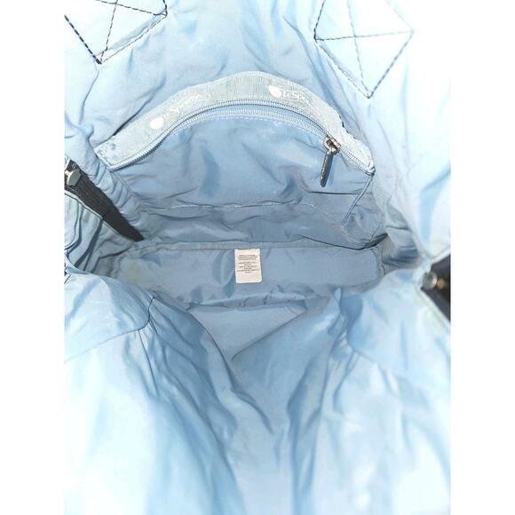 LeSportsac Coated Nylon Backpack Blue 12x13x3.5 - Picture 9 of 12